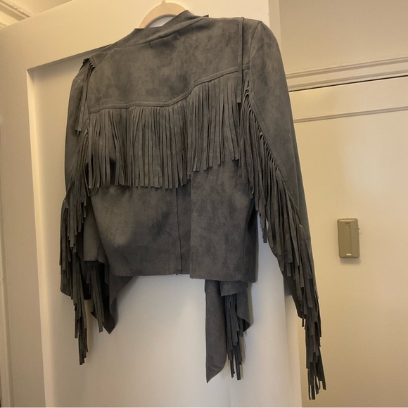 Suede Tassle Blazer Jacket - Picture 2 of 3